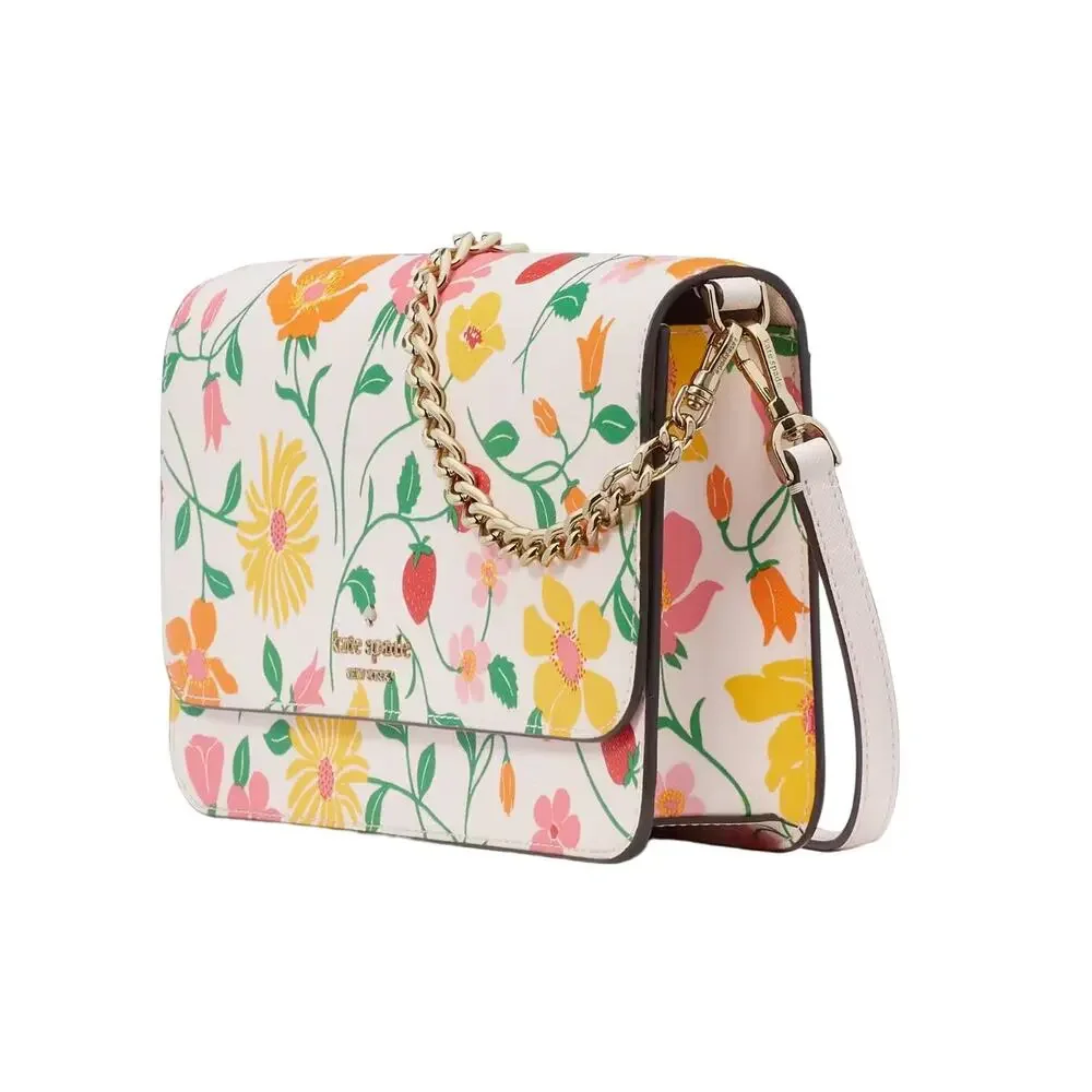 Kate Spade Madison Strawberry Garden Printed Flap Convertible Crossbody